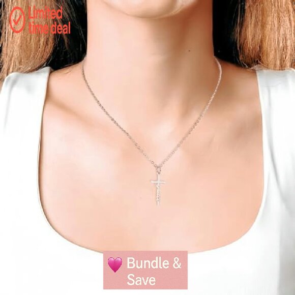 Stainless Steel Cross Necklace Set with Bible Verse Cards, 24 Pcs, Adjustable - Picture 8 of 8